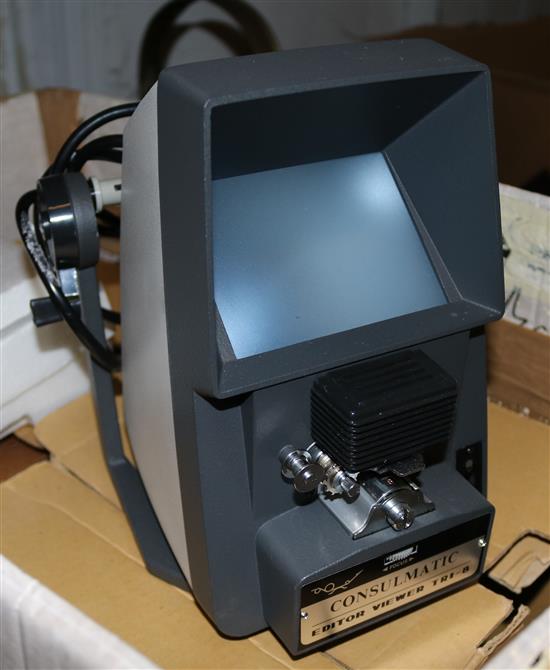 Pentax Asahi SLR camera and accessories, Sanyo Dualux 1000 projector & a Consulmatic Tri-8 Editor